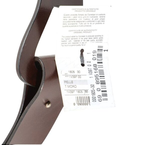 NWT Corneliani Women’s Wide Leather Statement Belt US 30 IT 75 Brown MSRP $395 main image 2